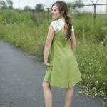 Open Back Dress Made With Repurposed Vintage..